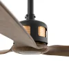 Ventilador de techo Faro Copper M Negro Nogal Sin Luz 128 cm