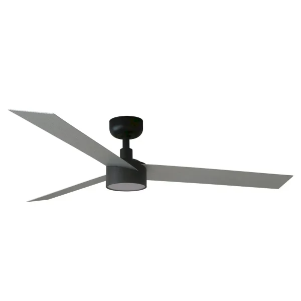 Ventilador de techo Faro Cruiser L Negro Aluminio Luz LED 132 cm
