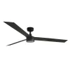 Ventilador de techo Faro Cruiser XL Negro Negro Luz LED 160 cm
