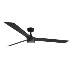 Ventilador de techo Faro Cruiser XL Negro Negro Luz LED 160 cm