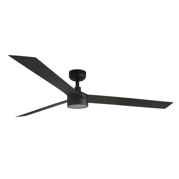 Ventilador de techo Faro Cruiser XL Negro Negro Luz LED 160 cm