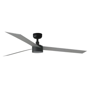 Ventilador de techo Faro Cruiser XL Negro Aluminio Luz LED 160 cm