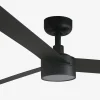 Ventilador de techo Faro Cruiser XL Negro Negro Luz LED 160 cm