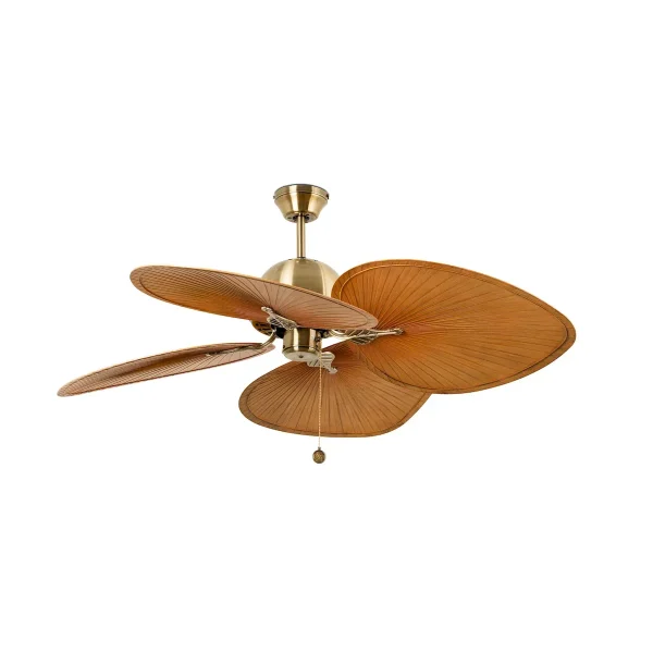 Ventilador de techo Faro Cuba L Oro envejecido Marron Sin Luz 132 cm
