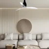 Ventilador Faro Eterfan M Negro brillo Transparente Sin Luz 128 cm