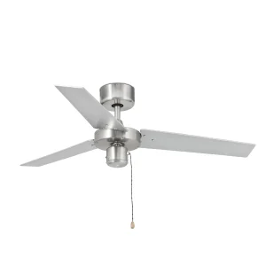 Ventilador Faro Factory S Niquel satinado gris o wengue Sin Luz 106 cm