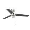 Ventilador Faro Factory S Niquel satinado gris o wengue Sin Luz 106 cm
