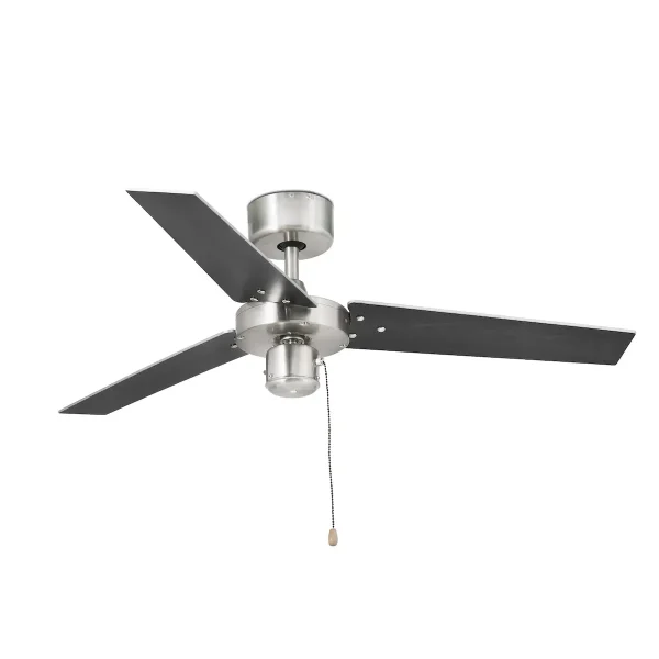 Ventilador Faro Factory S Niquel satinado gris o wengue Sin Luz 106 cm
