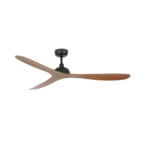 Ventilador de techo Faro Gotland M Negro Nogal Sin Luz 132 cm