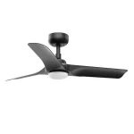 Ventilador de techo Faro Hey S Negro Negro Luz LED 90 cm