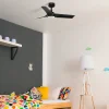 Ventilador de techo Faro Hey S Negro Negro Luz LED 90 cm