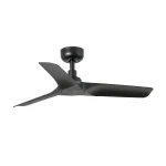 Ventilador de techo Faro Hey S Negro Negro Sin Luz 90 cm