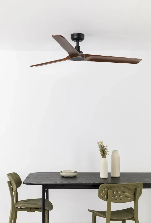Ventilador de techo Faro Heywood L Negro Nogal Sin Luz 132 cm