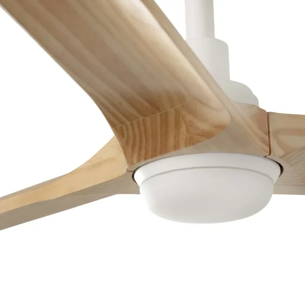 Ventilador de techo Faro Heywood S Blanco Pino Luz LED 90 cm