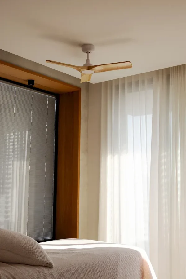 Ventilador de techo Faro Heywood S Blanco Pino Sin Luz 90 cm