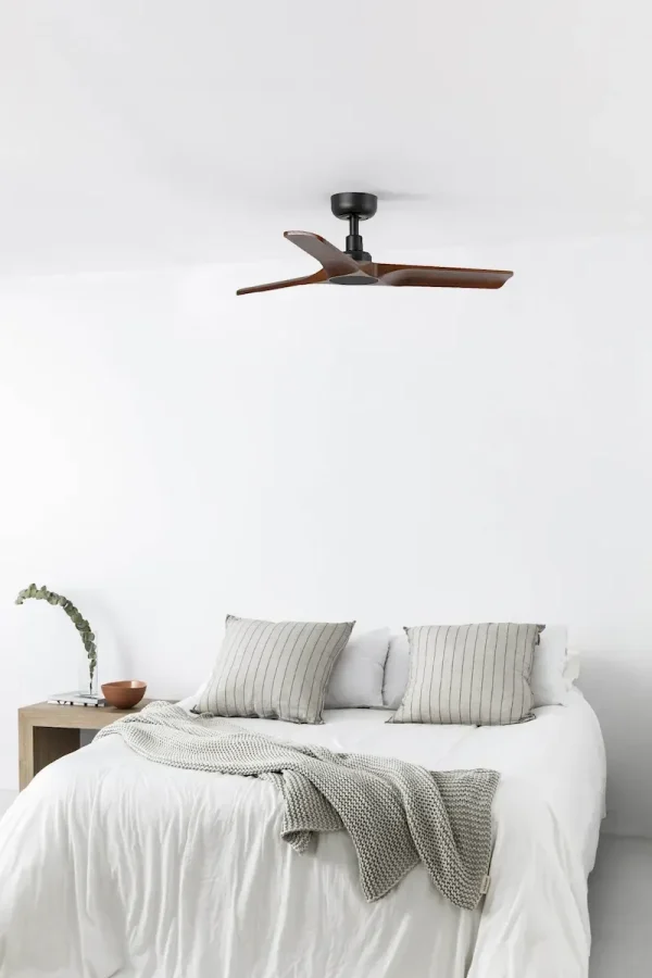 Ventilador de techo Faro Heywood S Negro Nogal Sin Luz 90 cm