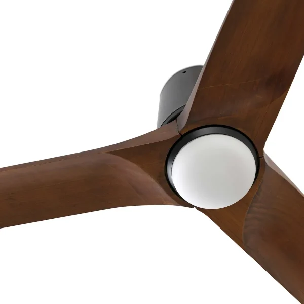 Ventilador de techo Faro Heywood-Tub L Negro Nogal Luz LED 132 cm