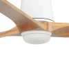 Ventilador de techo Faro Heywood-Tub L Blanco Pino Luz LED 132 cm