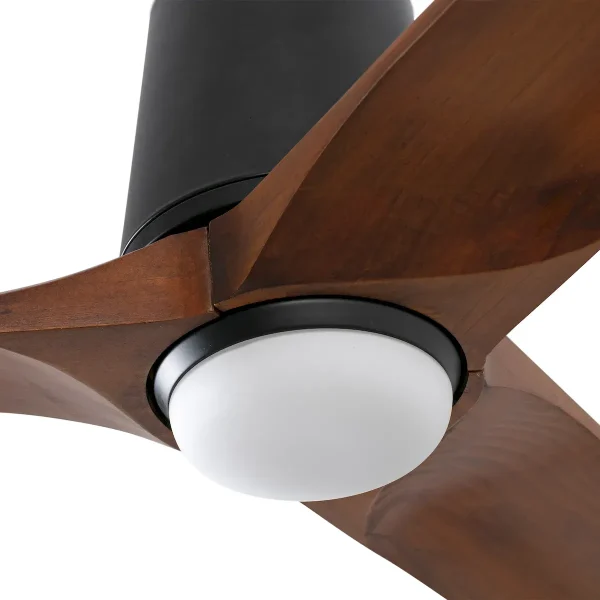 Ventilador de techo Faro Heywood-Tub L Negro Nogal Luz LED 132 cm