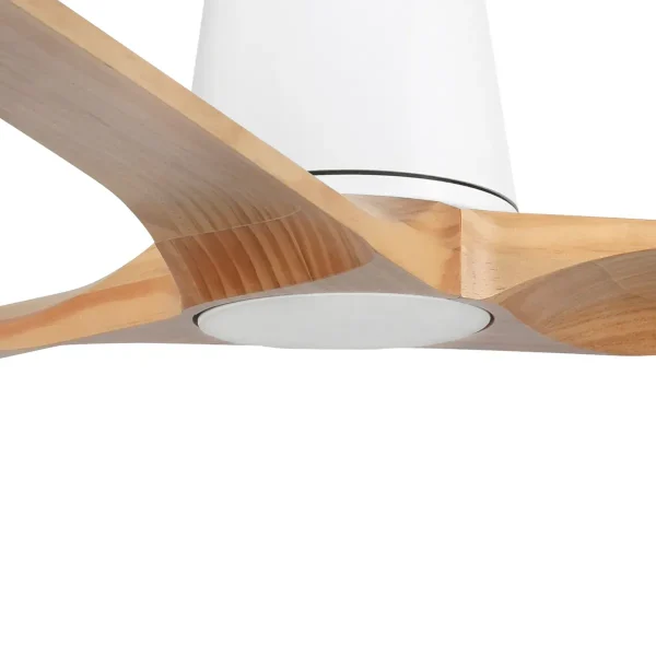 Ventilador de techo Faro Heywood-Tub L Blanco Pino Sin Luz 132 cm