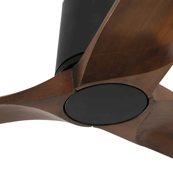 Ventilador de techo Faro Heywood-Tub L Negro Nogal Sin Luz 132 cm