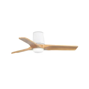 Ventilador de techo Faro Heywood-Tub S Blanco Pino Luz LED 90 cm