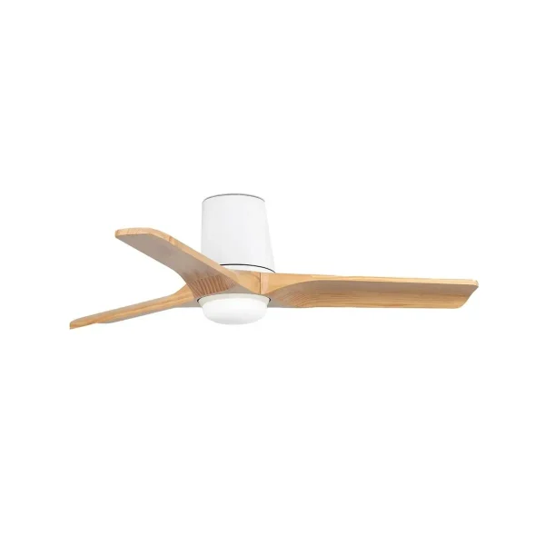 Ventilador de techo Faro Heywood-Tub S Blanco Pino Luz LED 90 cm