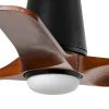 Ventilador de techo Faro Heywood-Tub S Negro Nogal Luz LED 90 cm