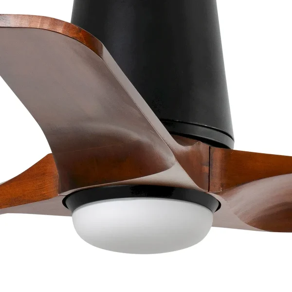 Ventilador de techo Faro Heywood-Tub S Negro Nogal Luz LED 90 cm
