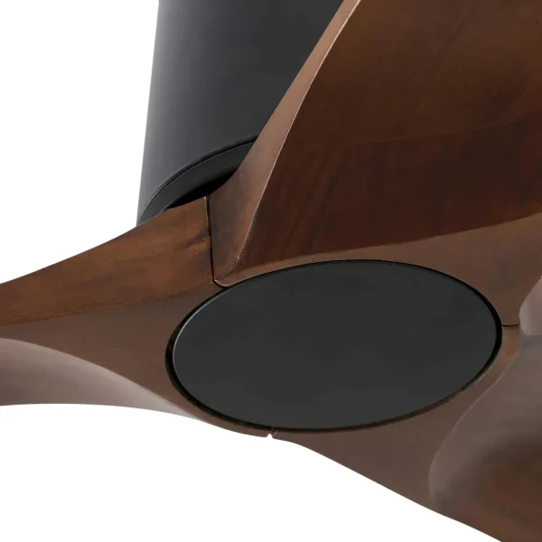 Ventilador de techo Faro Heywood-Tub S Negro Nogal Sin Luz 90 cm
