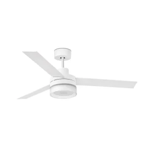 Ventilador de techo Faro Ice L Blanco blanco o roble Luz LED 132 cm