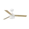 Ventilador de techo Faro Ice L Blanco blanco o roble Luz LED 132 cm