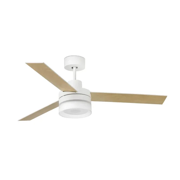 Ventilador de techo Faro Ice L Blanco blanco o roble Luz LED 132 cm