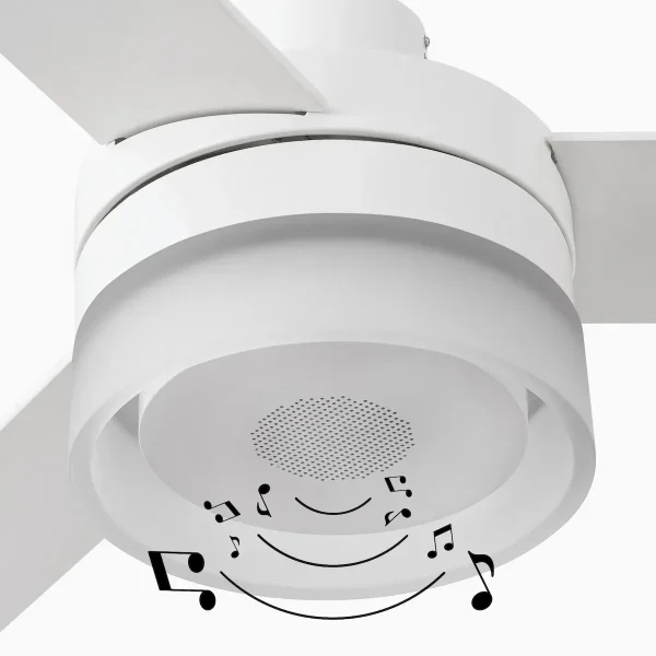 Ventilador de techo Faro Ice L Blanco blanco o roble Luz LED 132 cm