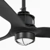 Ventilador de techo Faro Just Fan M Negro Negro Luz LED 128 cm