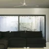 Ventilador Faro Just Fan M Cromo brillo Transparentes Sin Luz 128 cm