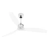 Ventilador Faro Just Fan M Cromo brillo Transparentes Sin Luz 128 cm