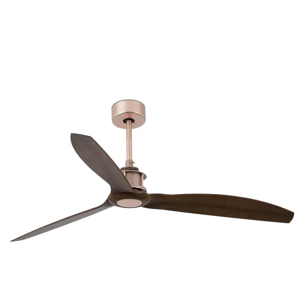 Ventilador de techo Faro Just Fan M Cobre Nogal Sin Luz 128 cm