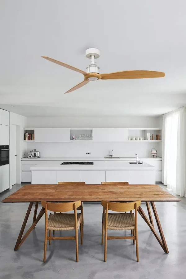 Ventilador de techo Faro Just Fan M Blanco Arce Sin Luz 128 cm