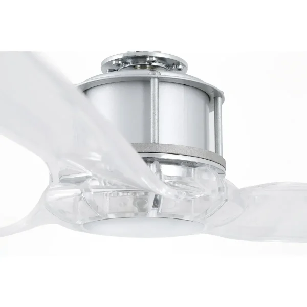 Ventilador Faro Just Fan M Cromo brillo Transparentes Sin Luz 128 cm