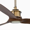 Ventilador Faro Just Fan M Oro envejecido Nogal Sin Luz 128 cm