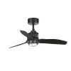 Ventilador de techo Faro Just Fan S Negro Negro Luz LED 81 cm