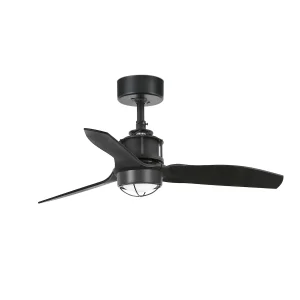 Ventilador de techo Faro Just Fan S Negro Negro Luz LED 81 cm