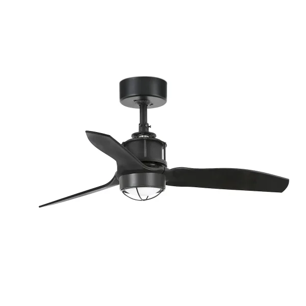 Ventilador de techo Faro Just Fan S Negro Negro Luz LED 81 cm