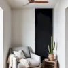 Ventilador de techo Faro Just Fan S Negro Nogal Sin Luz 81 cm