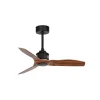 Ventilador de techo Faro Just Fan S Negro Nogal Sin Luz 81 cm