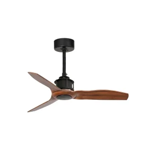 Ventilador de techo Faro Just Fan S Negro Nogal Sin Luz 81 cm