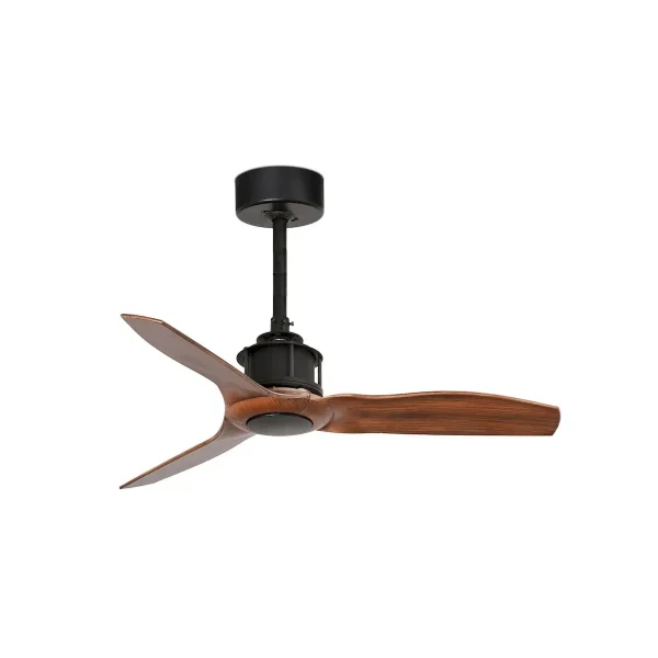 Ventilador de techo Faro Just Fan S Negro Nogal Sin Luz 81 cm