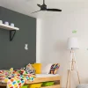 Ventilador de techo Faro Just Fan S Negro Negro Sin Luz 81 cm