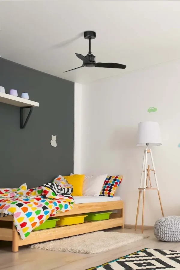 Ventilador de techo Faro Just Fan S Negro Negro Sin Luz 81 cm